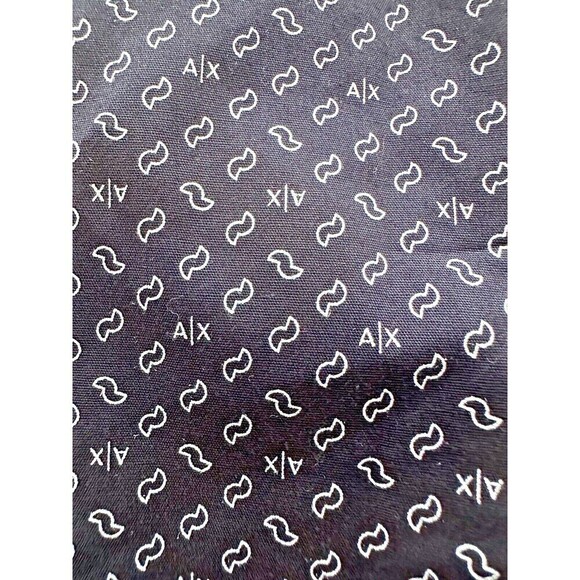 AX Armani Exchange Men's Button Down Shirt Slim-Fit Logo-Print Shirt Navy   2XL - Picture 5 of 9